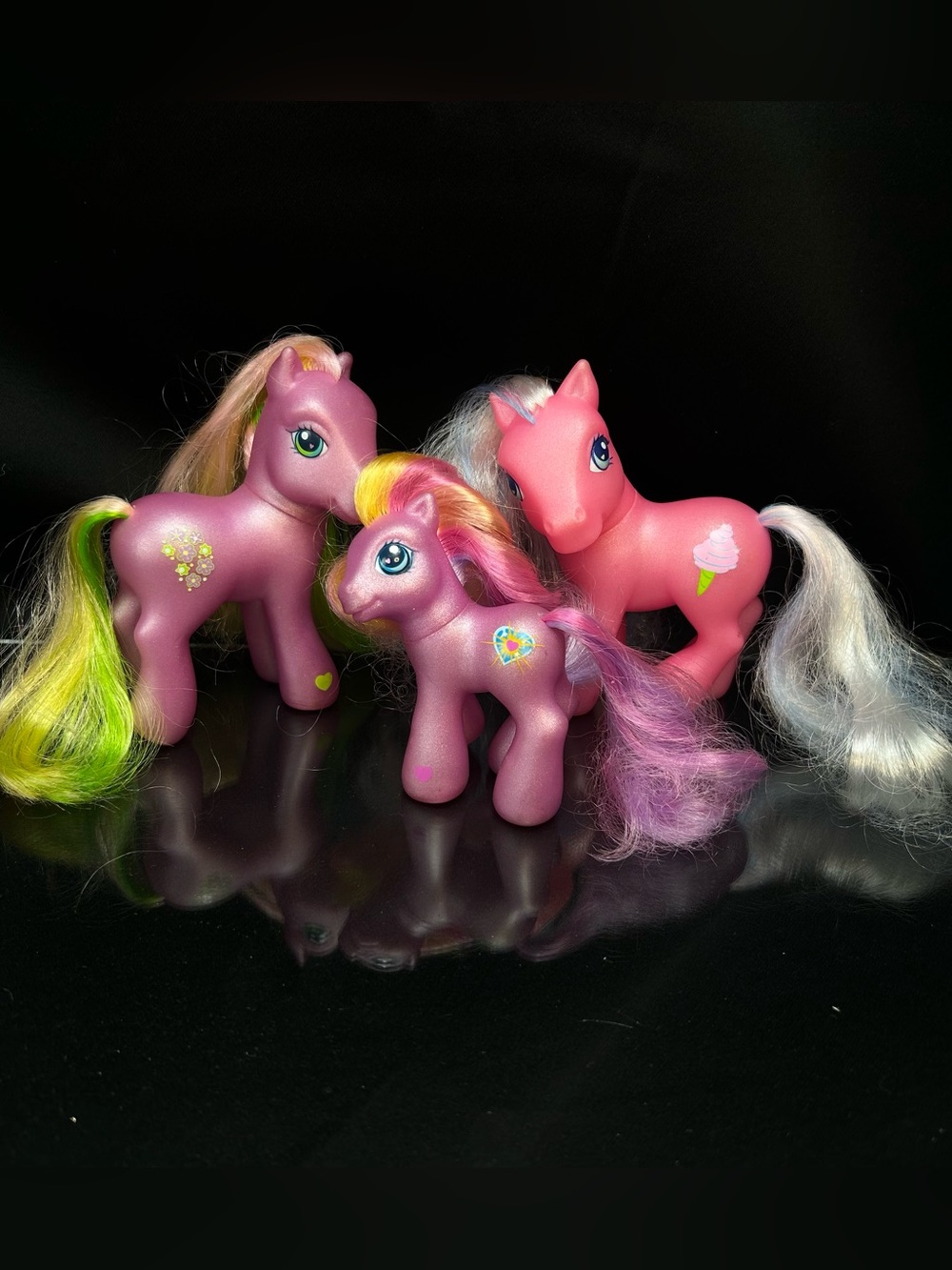 My Little Pony Pink & Purple Mini Pony Trio with Colorful Manes